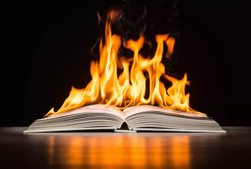 Image: book on fire