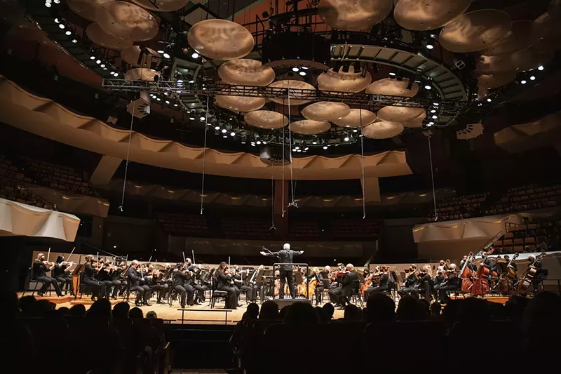 Image: a symphony orchestra playing