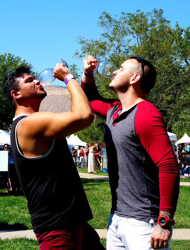 Image: This is what wine drinking looks like in Colorado. No spitting.