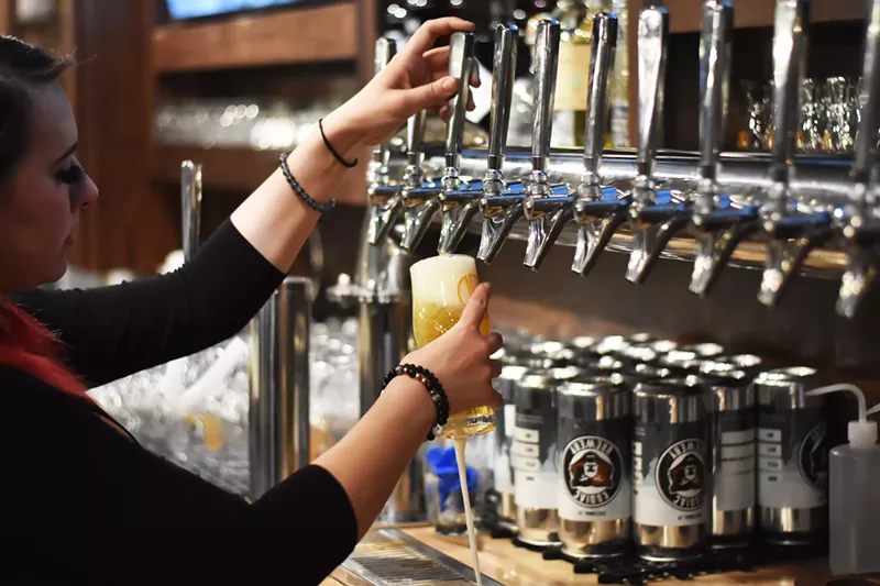 Image: Kodiac Brewery's first pour on opening weekend.
