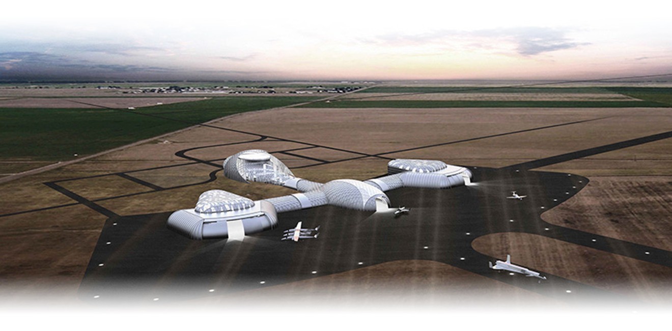 A rendering of future facilities at the Colorado Air and Space Port.