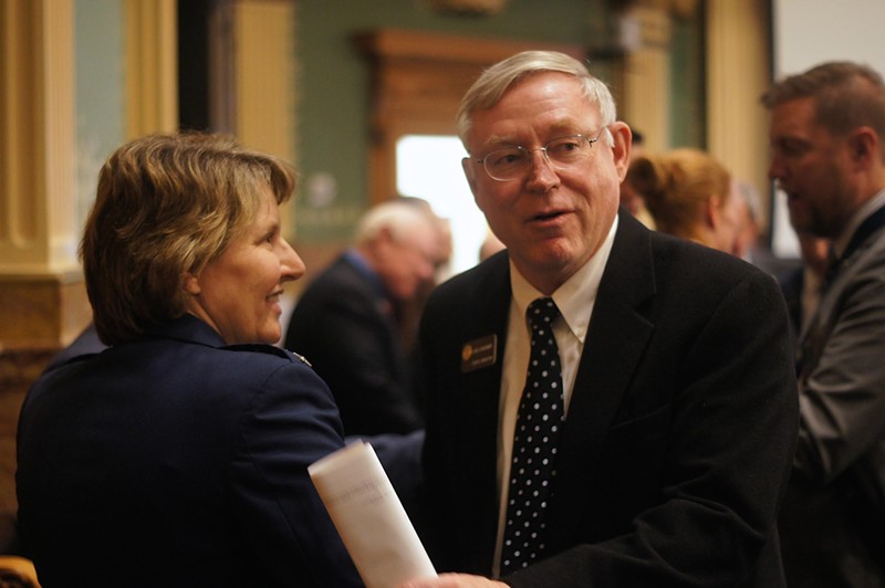 Senator Bob Gardner completed sixteen legislative sessions over eighteen years.