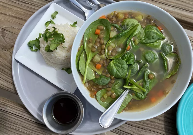 Image: Olivia Marcano makes Venezuelan soups every Friday at Comal.