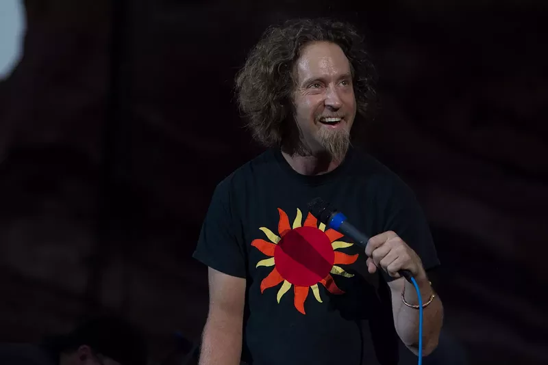 Image: Comedian Josh Blue, 2006 winner of NBC's Last Comic Standing, at Red Rocks.