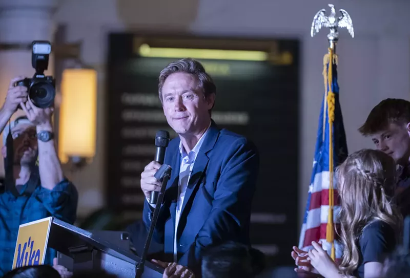 Image: Mike Johnston, new mayor crowd