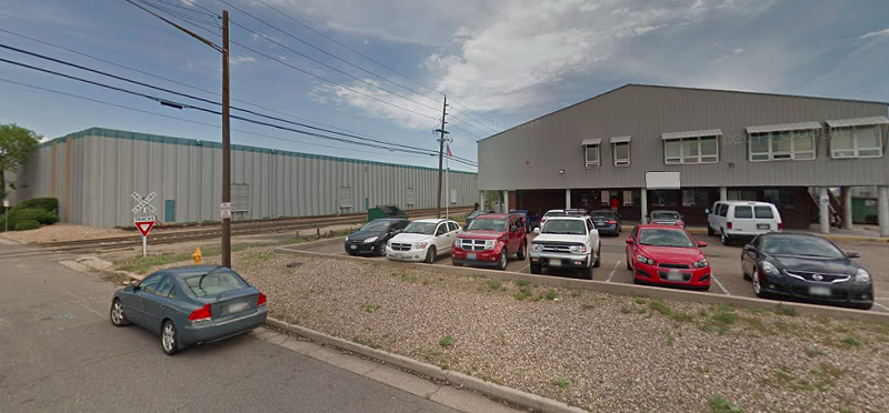 Image: Tooley Hall sits in an industrial area in northeast Denver.
