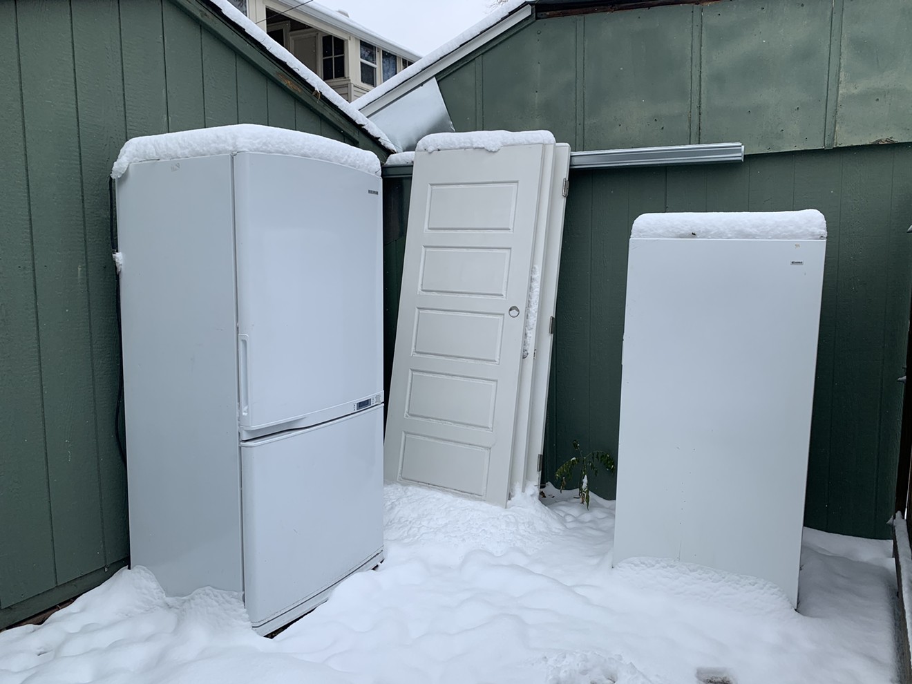 After being painted, these fridges will supply the community with a place to exchange fresh food.