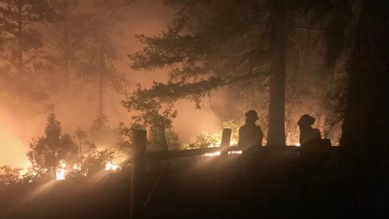 Image: Night burning operations on the 416 fire.