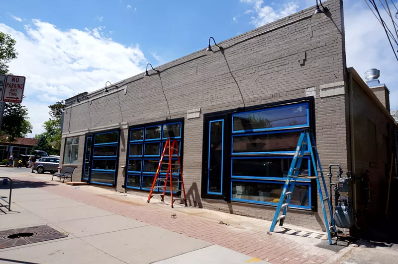 Image: The new Blue Pan Pizza is taking shape in Congress Park.