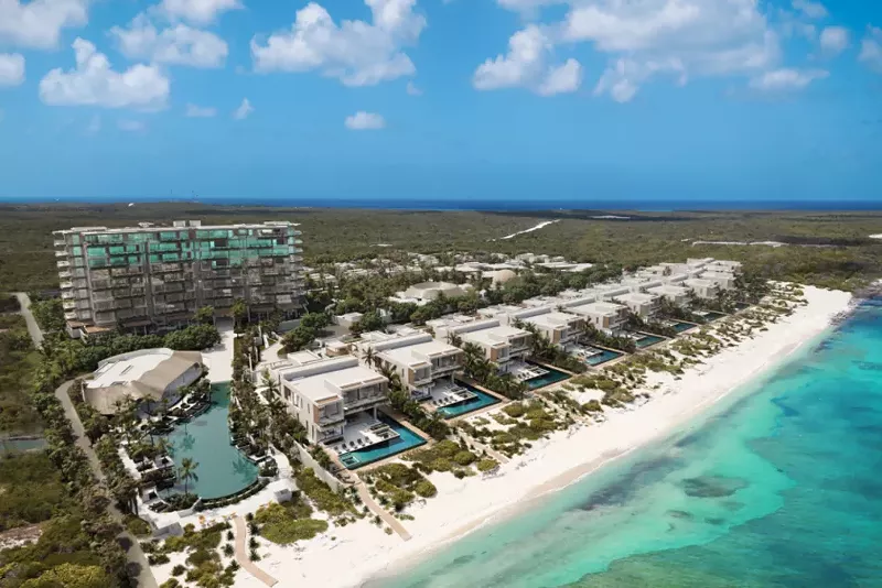 Image: A tropical paradise resort.