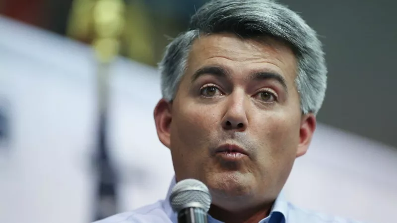 Image: Gardner during a testy constituent town hall in 2017.