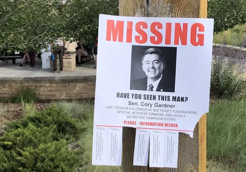 Image: Activists posted missing-person fliers looking for the Republican from Yuma.