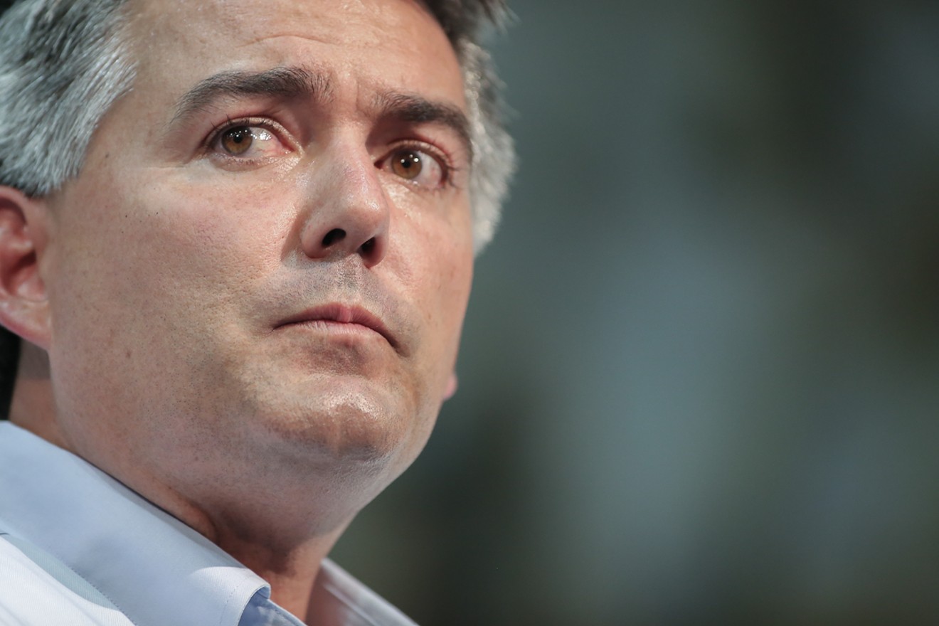 Cory Gardner during a town hall meeting in Lakewood.
