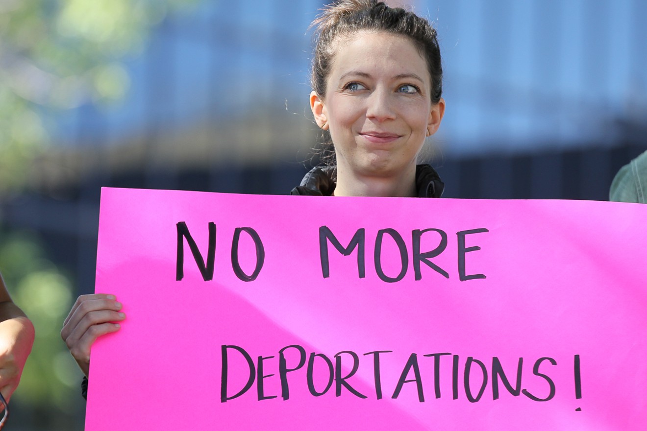 A demonstrator at a recent rally in Denver for undocumented immigrants.