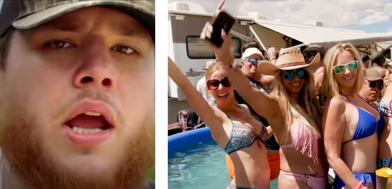 Country Jam Colorado headliner Luke Combs and some of the attendees at the June concerts cooling off.