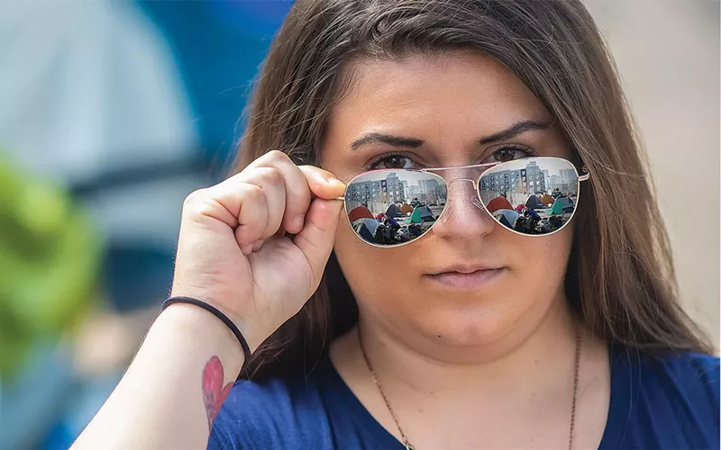 Image: woman with sunglasses