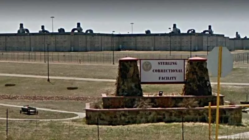 Image: The entrance to the Sterling Correctional Facility.