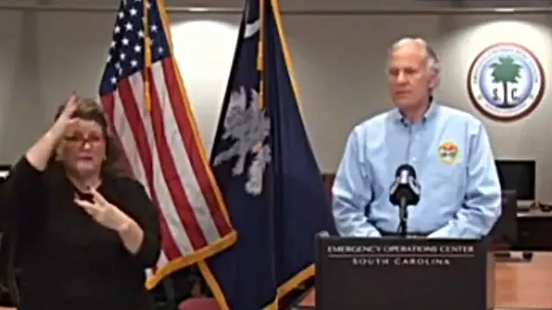 Image: South Carolina Governor Henry McMaster at an April 22 news conference.