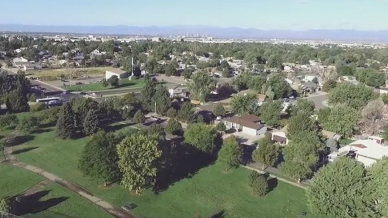 The Montbello neighborhood as seen from the air.