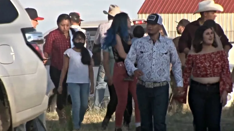 Image: Few masks were seen among those attracted to Carlos Barkley's Mexican rodeo and concert on July 26 in Weld County.