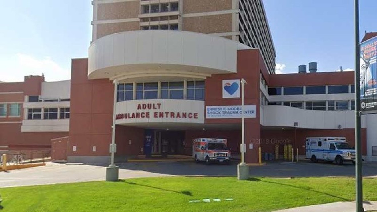 The emergency room entrance of Denver Health.