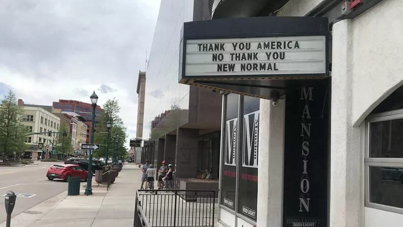 Image: A sign of the times in Colorado Springs.