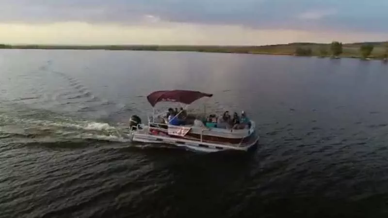 Image: A screen capture from a video promoting tourism in Logan County, which has the highest rate of COVID-19 infections.