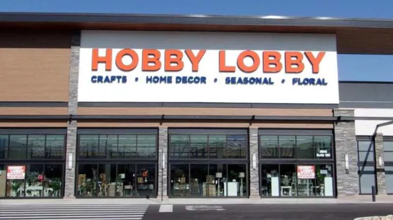 Image: The entrance to the Hobby Lobby outlet in Wheat Ridge.