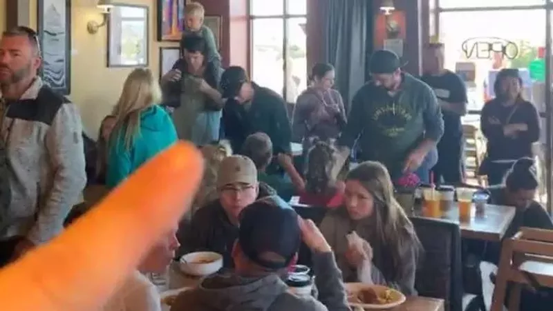 Image: A screen capture from a May 10 Mother's Day video C&C Coffee and Kitchen owner April Arellano shared with CBS4.