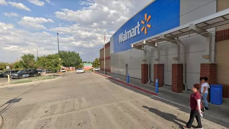 Image: Outside the Walmart at 14000 East Exposition in Aurora.
