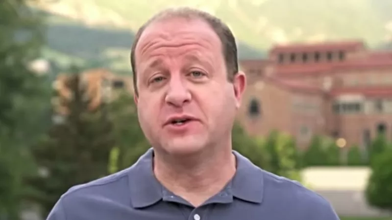 Image: Governor Jared Polis during a July 19 appearance on ABC This Week.