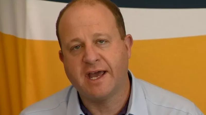 Image: Governor Jared Polis during a September press conference in Fort Morgan.