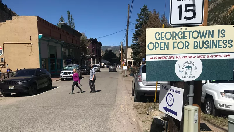 Image: A sign of the times in Georgetown on September 12.