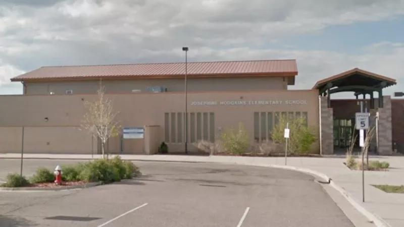 Image: Hodgkins Leadership Academy is located at 3475 West 67th Avenue in Westminster.