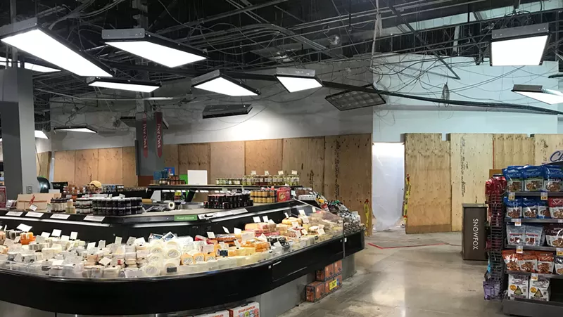 Image: The King Soopers at 11747 West Ken Caryl Avenue is undergoing renovation that's temporarily closed the deli. Parts of the ceiling have also been removed.