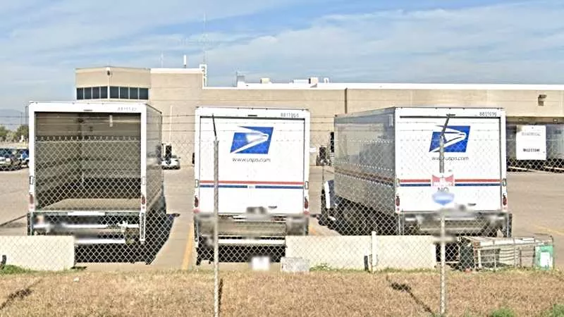 Image: Part of the massive U.S. Postal Service facility at 7550 East 53rd Place in Denver.