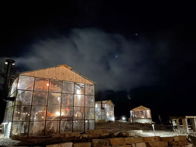 Image: Dinner at Black Cat Farm is a warm experience, event in the winter.