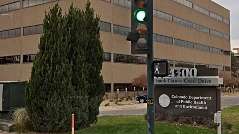 Image: The main Colorado Department of Public Health and Environment offices are located at 4300 Cherry Creek Drive South.