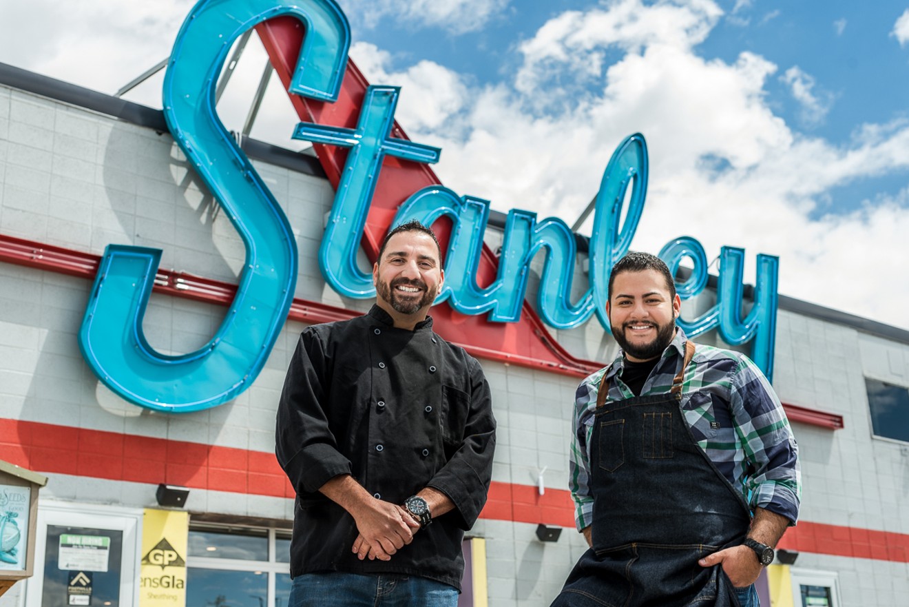Erasmo "Ras" Casiano and Diego Coconati outside Stanley Marketplace, the new home of CREATE Cooking School.