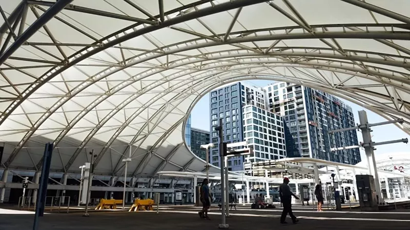 Image: Union Station in Denver, Colorado, where the most common crime currently is larceny.