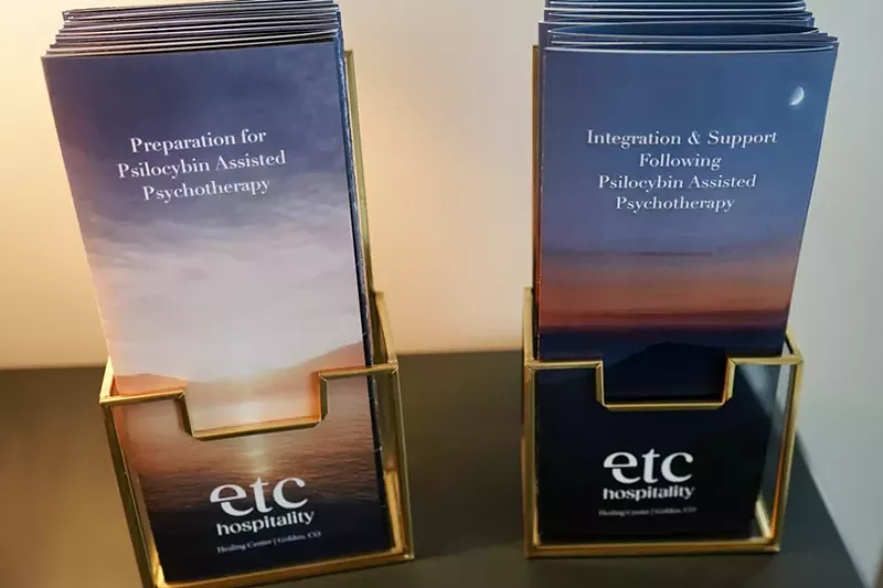 Image: psilocybin therapy pamphlets