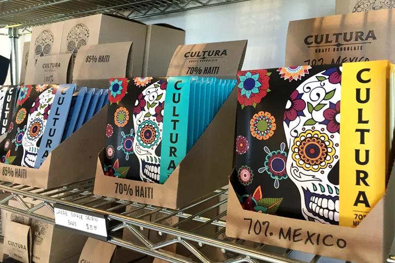 Image: You can pick up housemade chocolates in a variety of sizes and styles at Cultura's new cafe and shop.