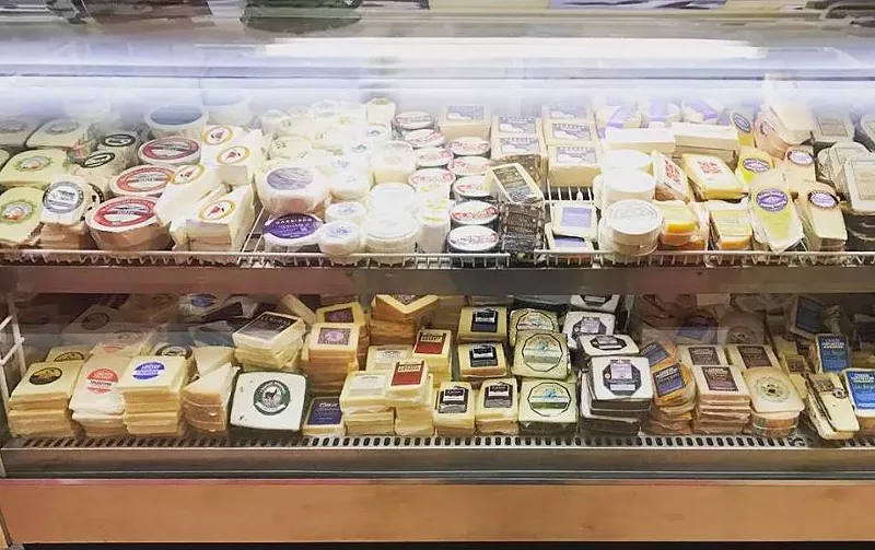 Image: The cheese case at Curds.
