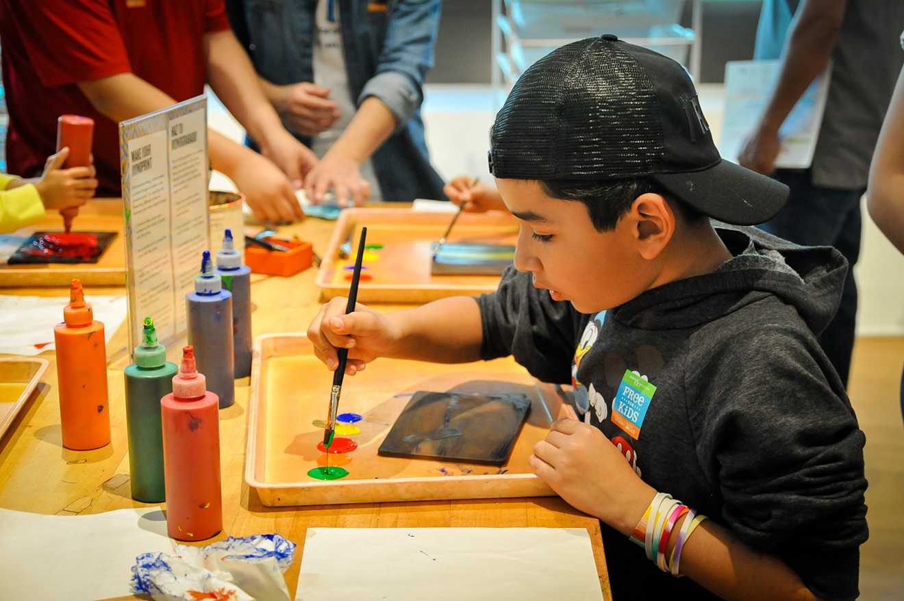 Children participated in LlevARTE Mano a Mano (Create-n-Take Hand in Hand) workshops at the Denver Art Museum.