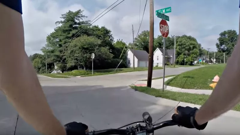 Image: In Thornton, cyclists can now roll past stop signs if there's no traffic.