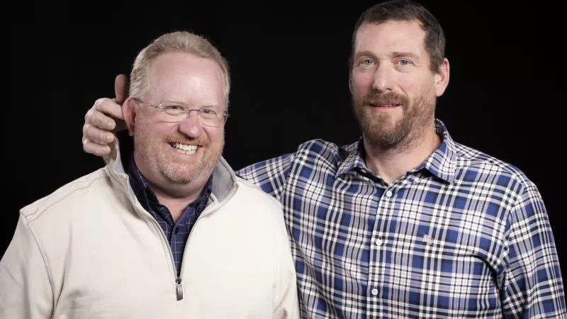 Image: Darren "D-Mac" McKee and Tom Nalen make their official debut today as co-hosts of 104.3 The Fan's afternoon show, The Drive.