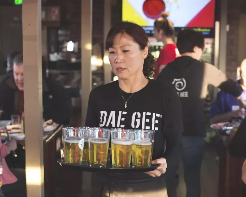 Image: Dae Gee already has Oink Ale on tap.