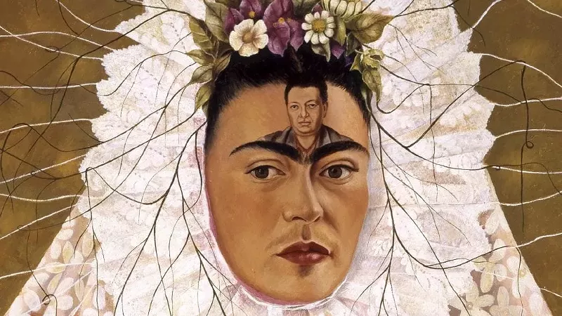 Image: Frida Kahlo, "Diego on My Mind," 1943.