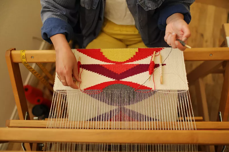 Image: woman at a loom