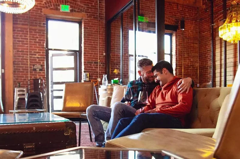 Image: Cuddle up over wine at Bigsby's Folly.